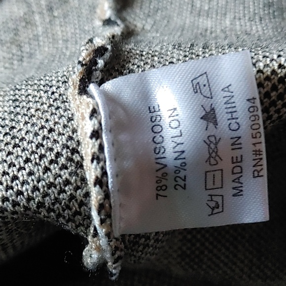 Belldini Leopard Print Moto Zip Front Cardigan Sweater Sz.2X NWT - Picture 8 of 8